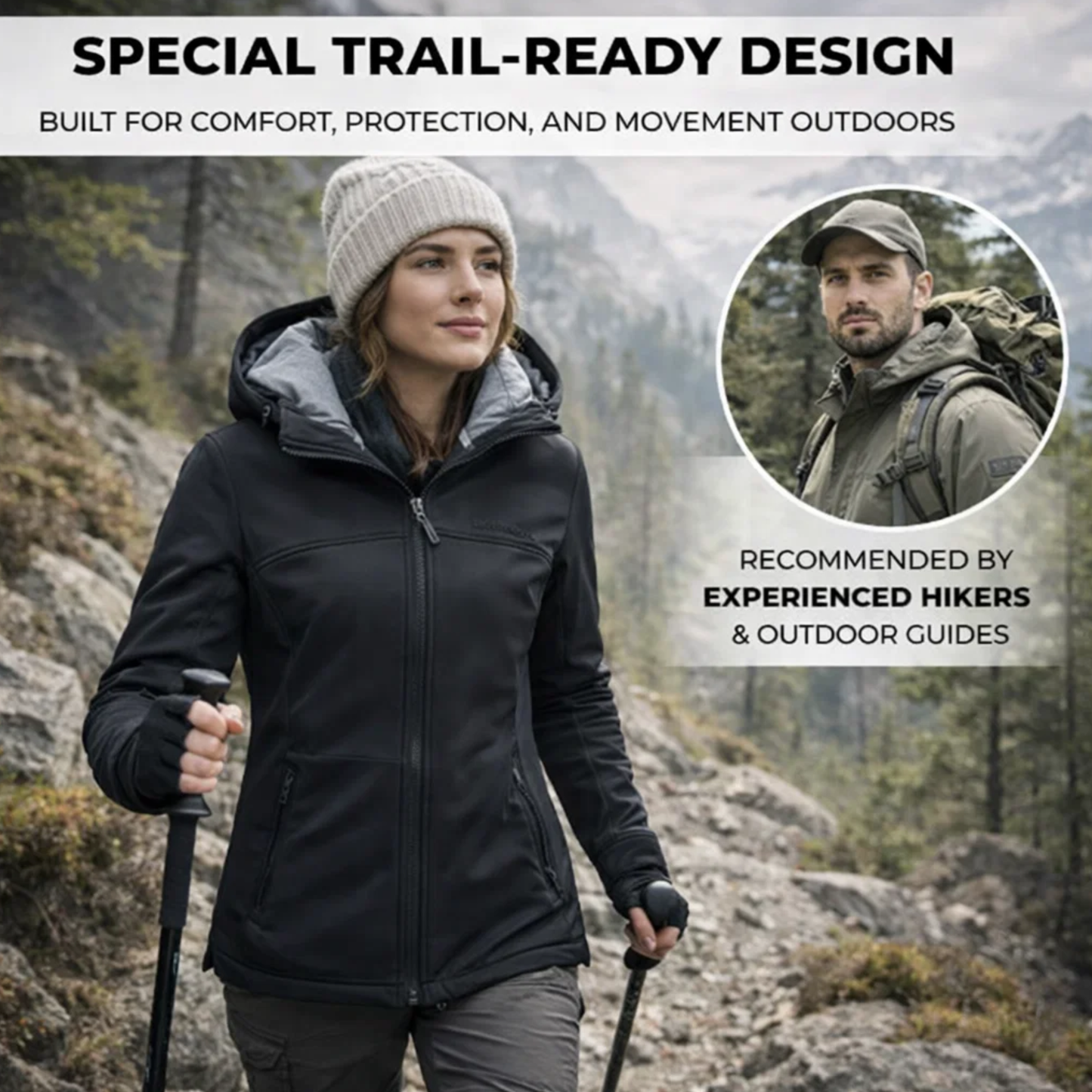 Hike Balance Aurora Windbreaker Jacket – Windproof Outdoor Hiking Jacket (Unisex)