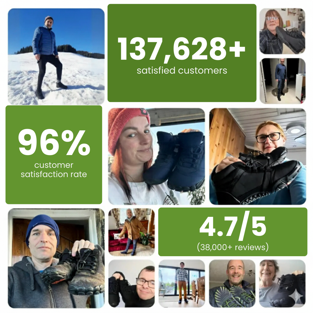 Hike Balance Frostline- Healthy & non-slip Winter barefoot shoes (Unisex)