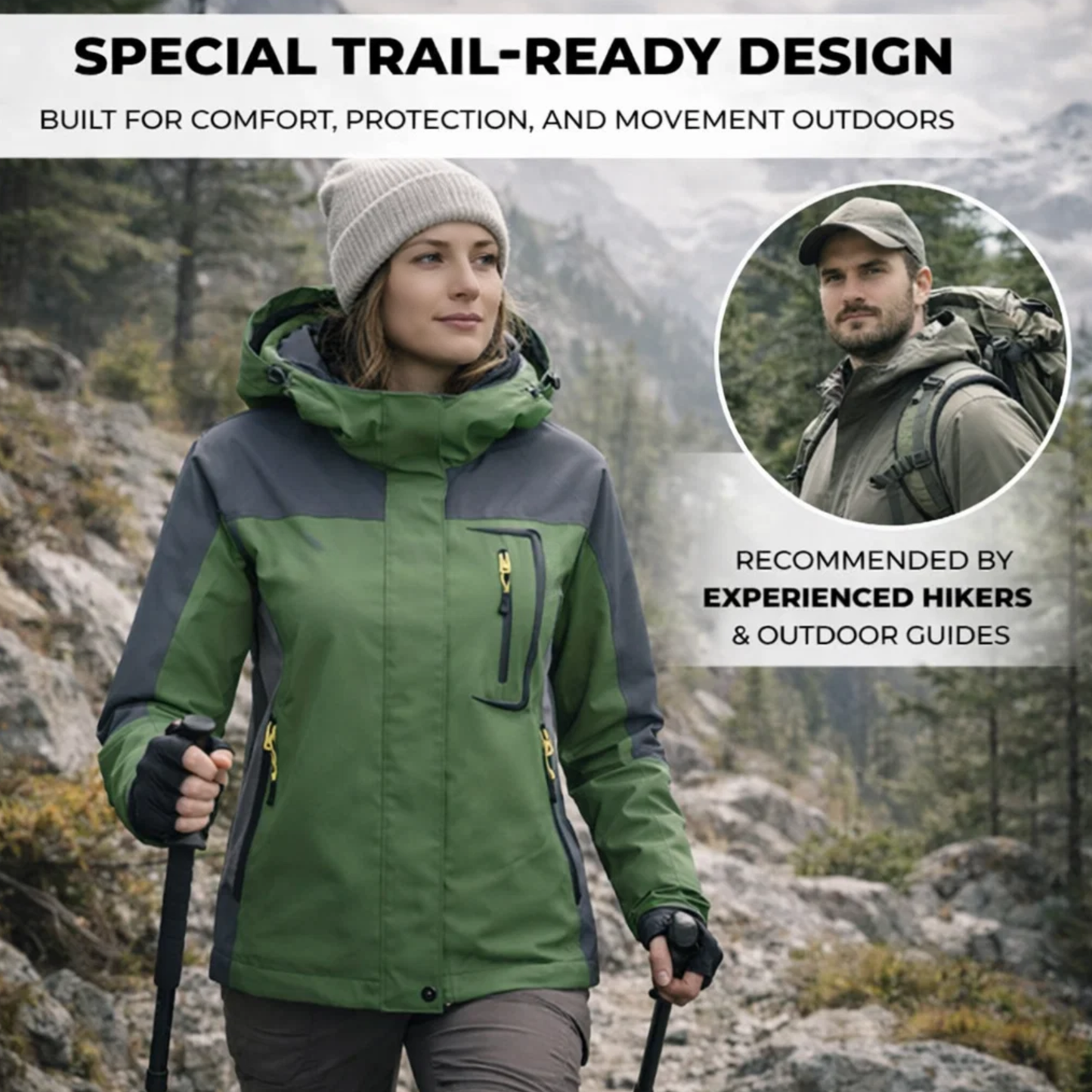 Hike Balance Alpine Windbreaker Jacket – Lightweight Outdoor Shell (Unisex)