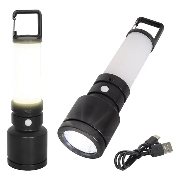 2-in-1 Rechargeable Tactical Flashlight & COB Lantern