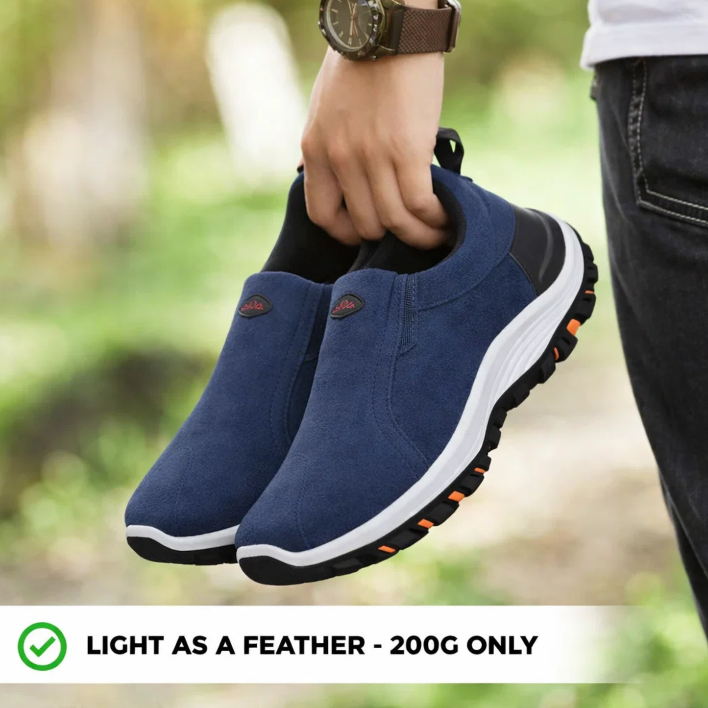 Hike Balance Glide – Durable Non-Slip Slip-On Hiking Shoes (Unisex)