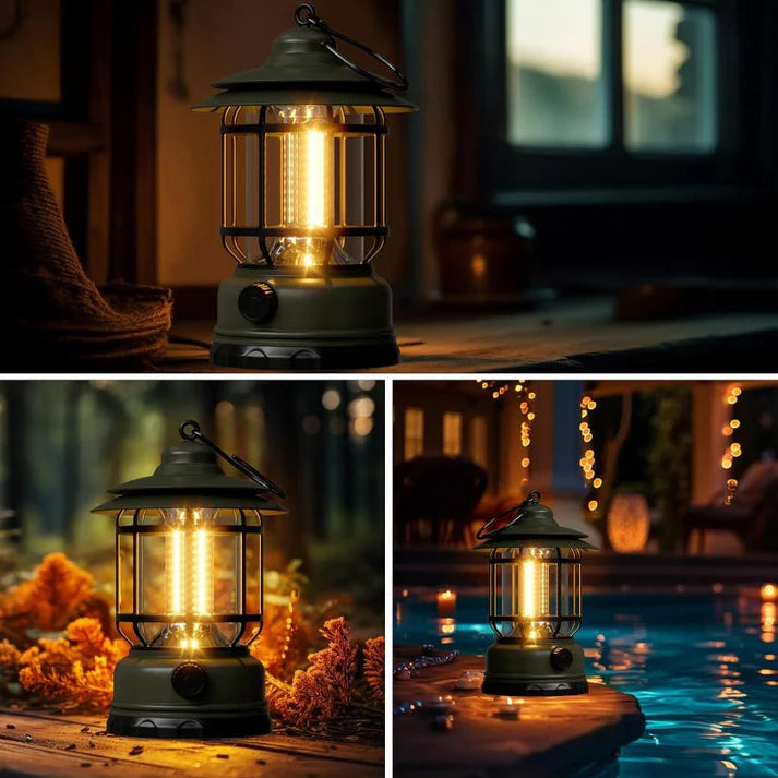 Portable Vintage LED Camp Lantern