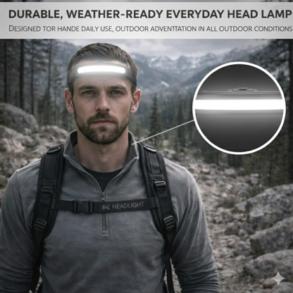 Hike Balance MaxBeam Outdoor Head Lamp – Rechargeable Hiking & Camping Light (Unisex)