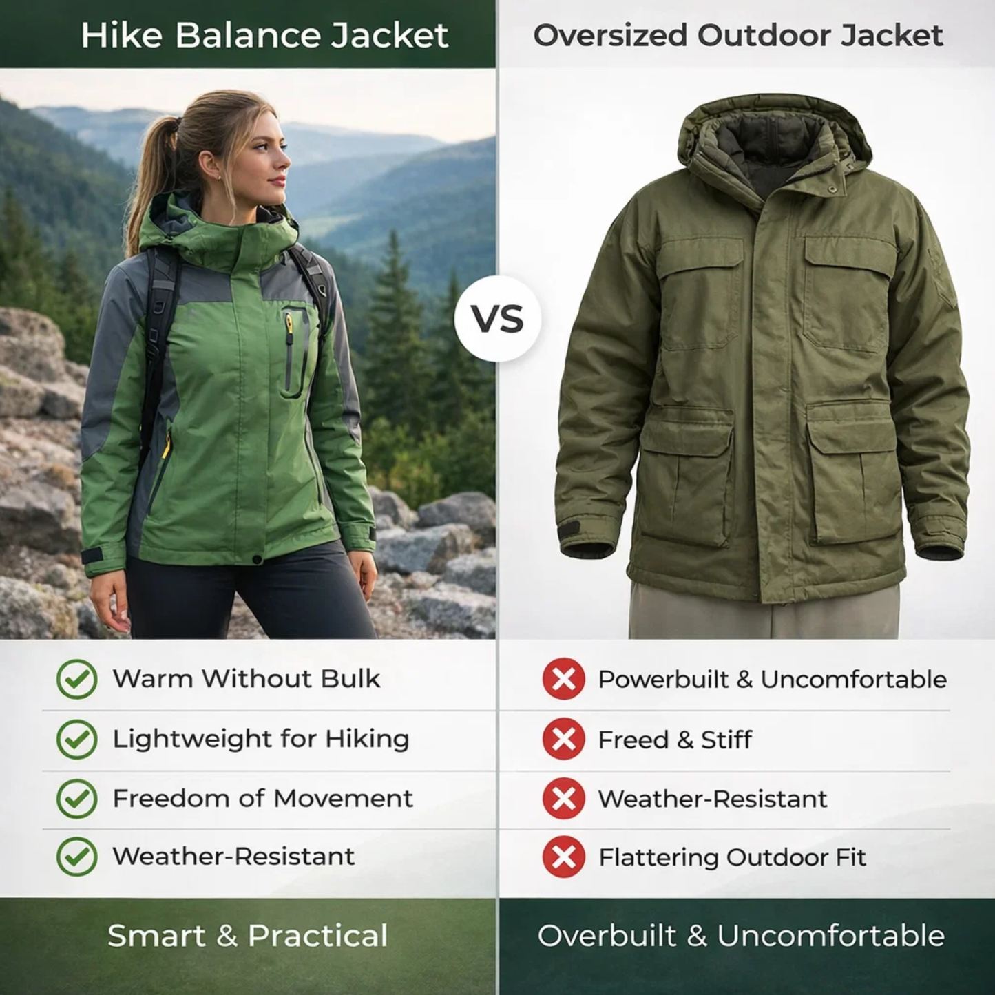 Hike Balance Alpine Windbreaker Jacket – Lightweight Outdoor Shell (Unisex)