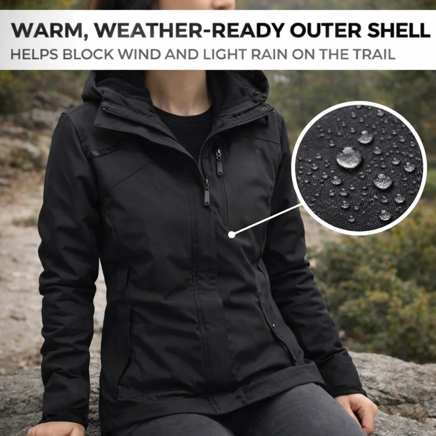 Hike Balance Apex Windbreaker Jacket – Windproof Softshell Outdoor Coat (Unisex)