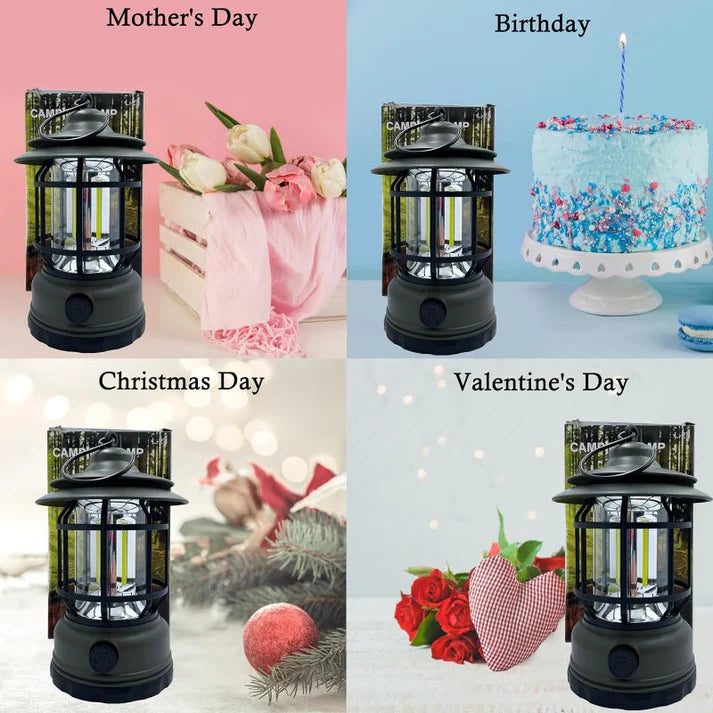 Portable Vintage LED Camp Lantern