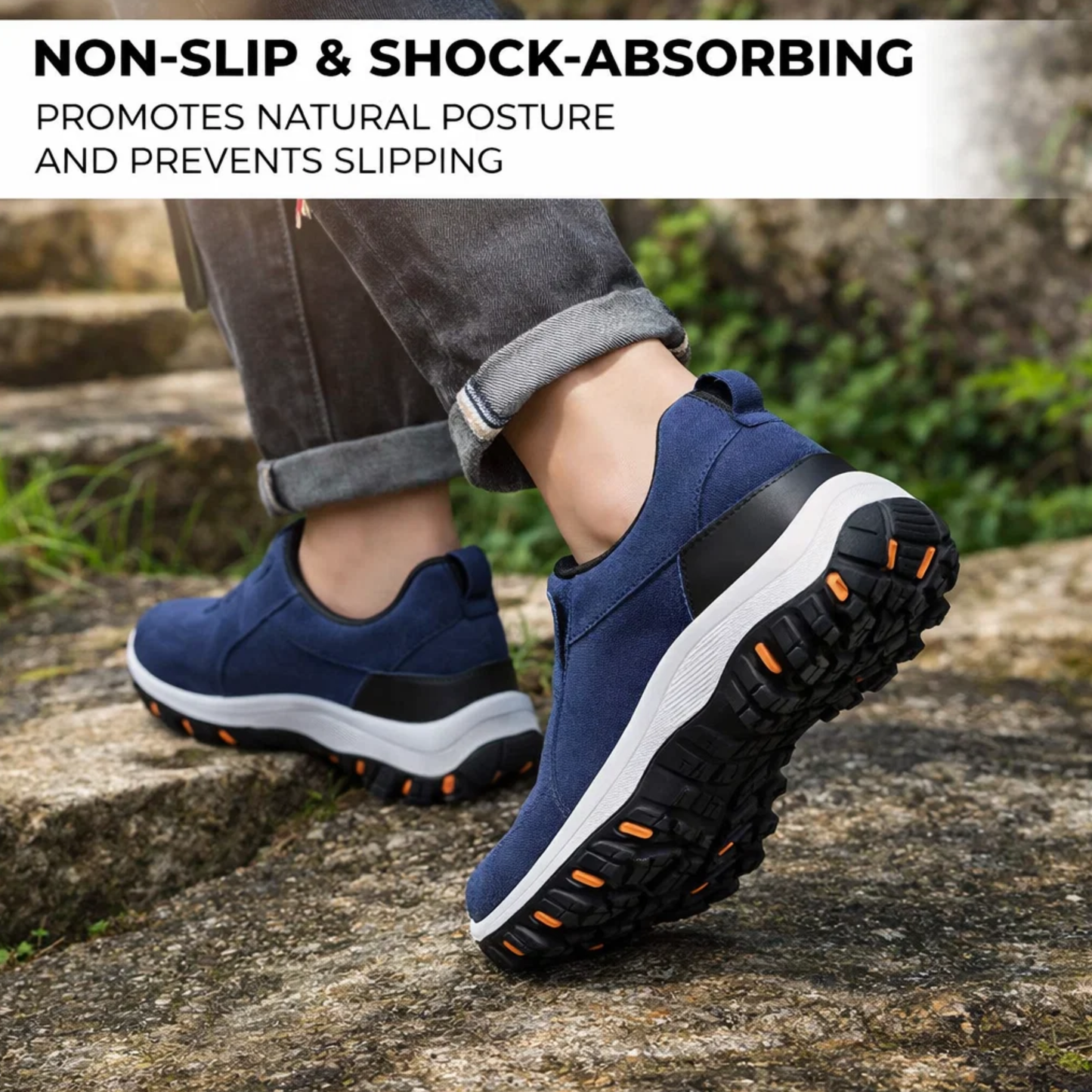 Hike Balance Glide – Durable Non-Slip Slip-On Hiking Shoes (Unisex)
