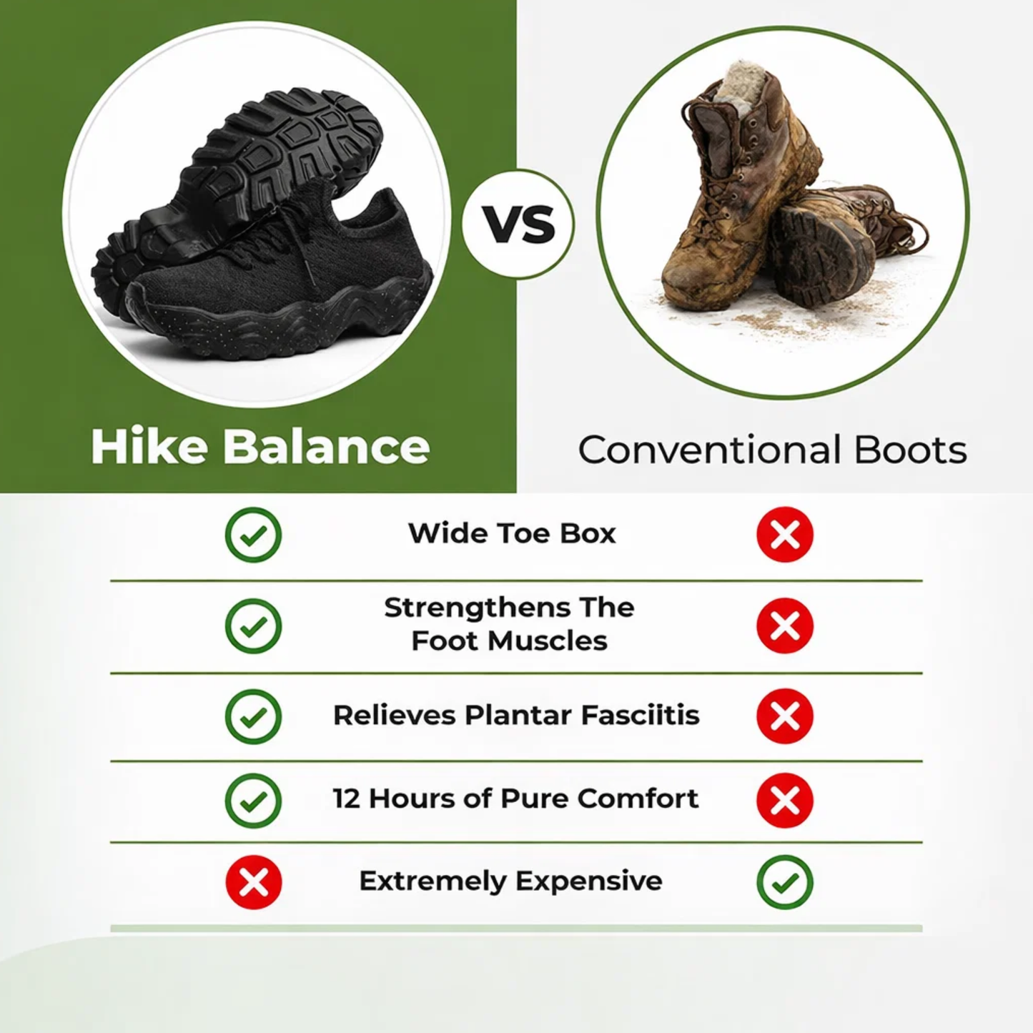 Hike Balance Solea – Breathable Outdoor Walking Shoes (Unisex)