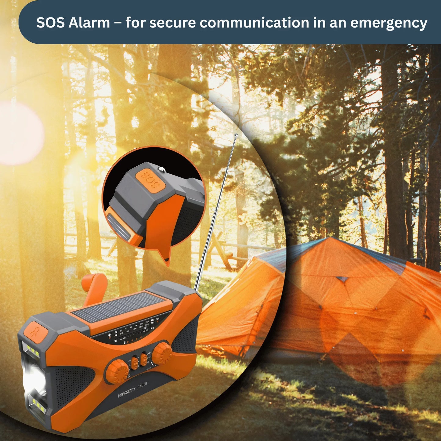 Multi‑Power Emergency Radio & Light