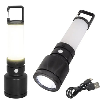2-in-1 Rechargeable Tactical Flashlight & COB Lantern